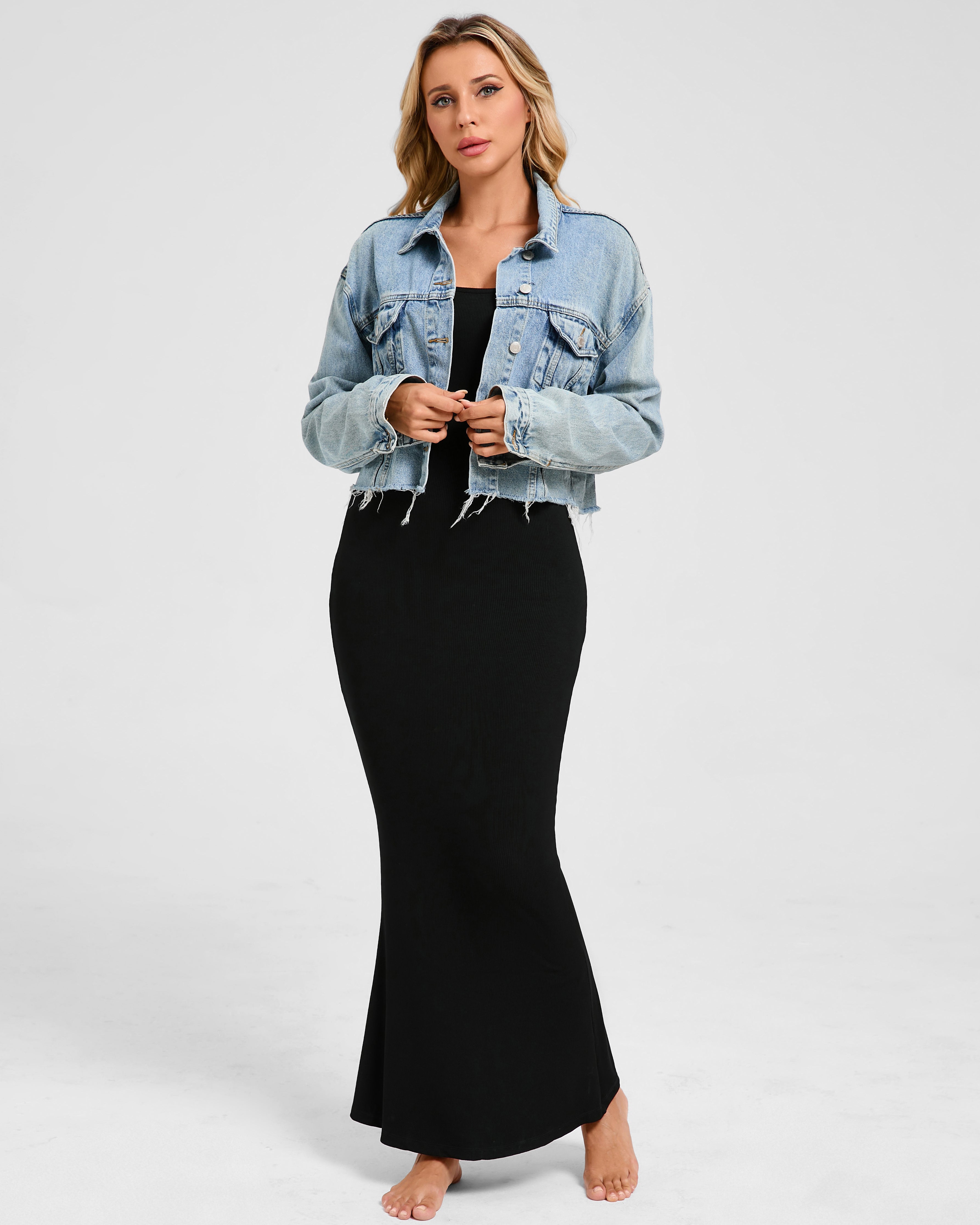 Long Sleeve Maxi Shapewear Dress