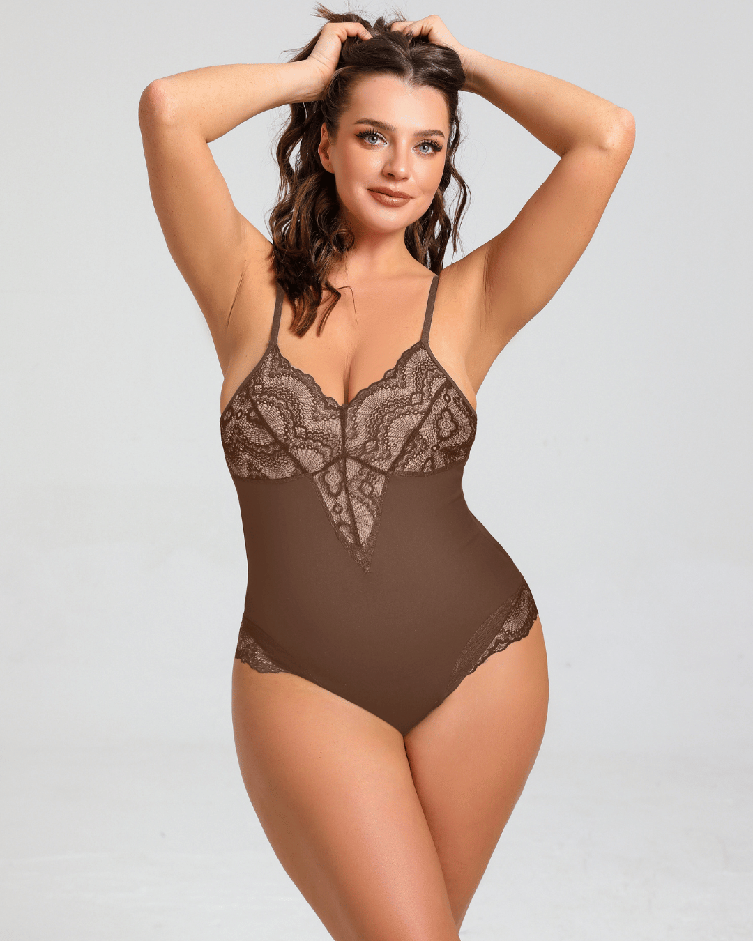 Half Laced Shapewear Bodysuit