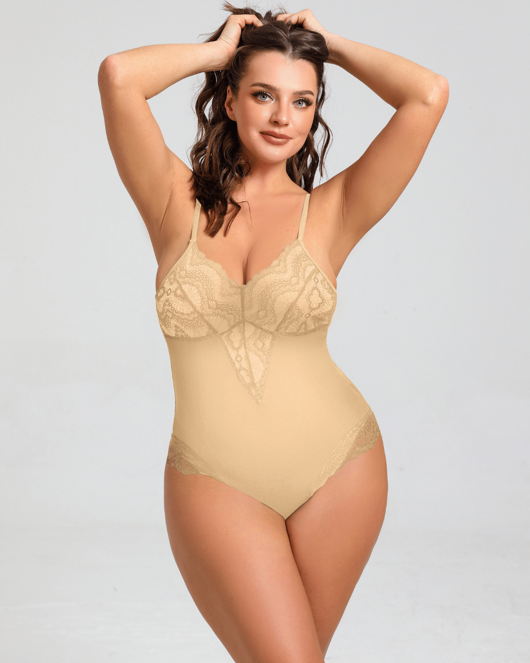 Half Laced Shapewear Bodysuit