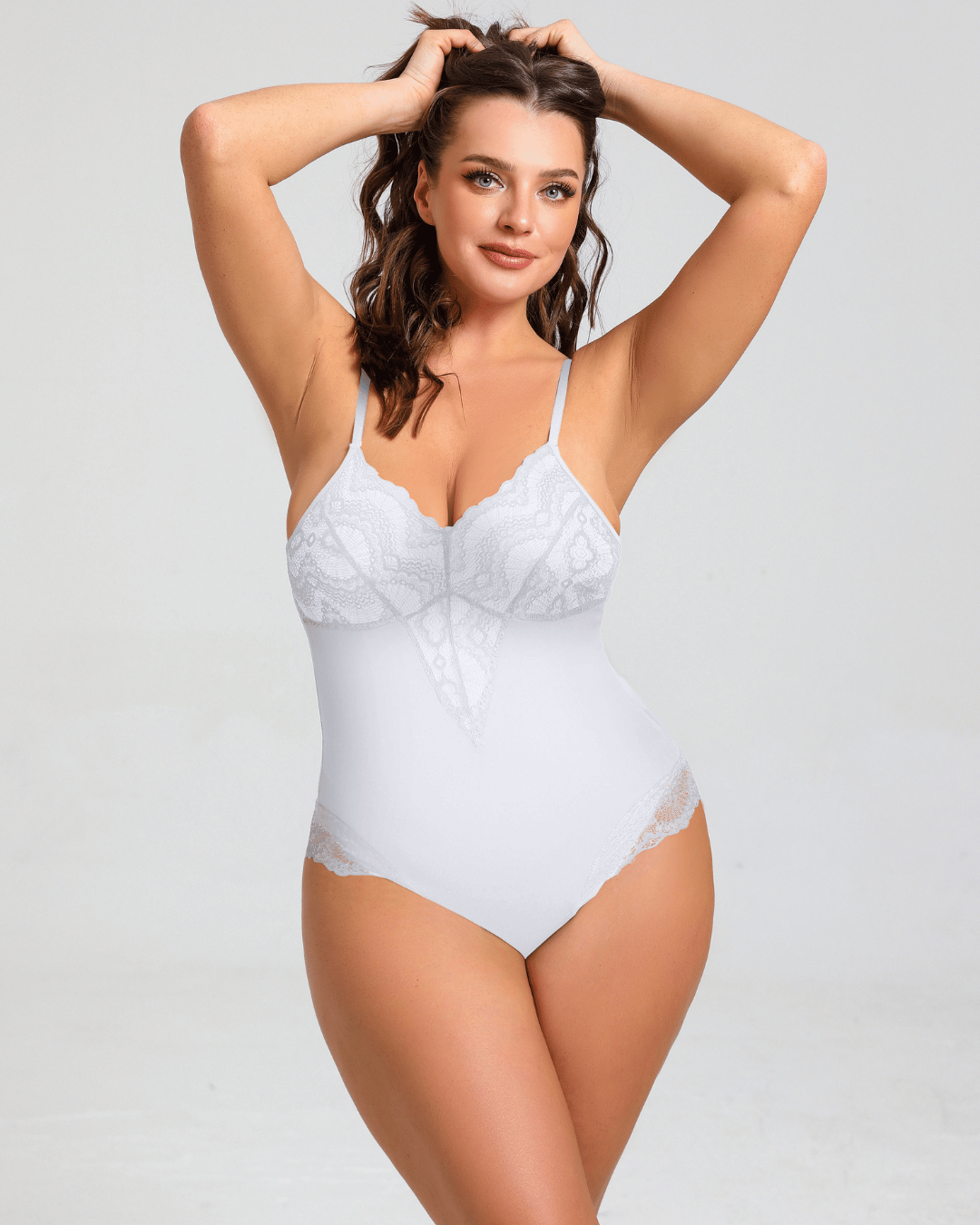 Half Laced Shapewear Bodysuit