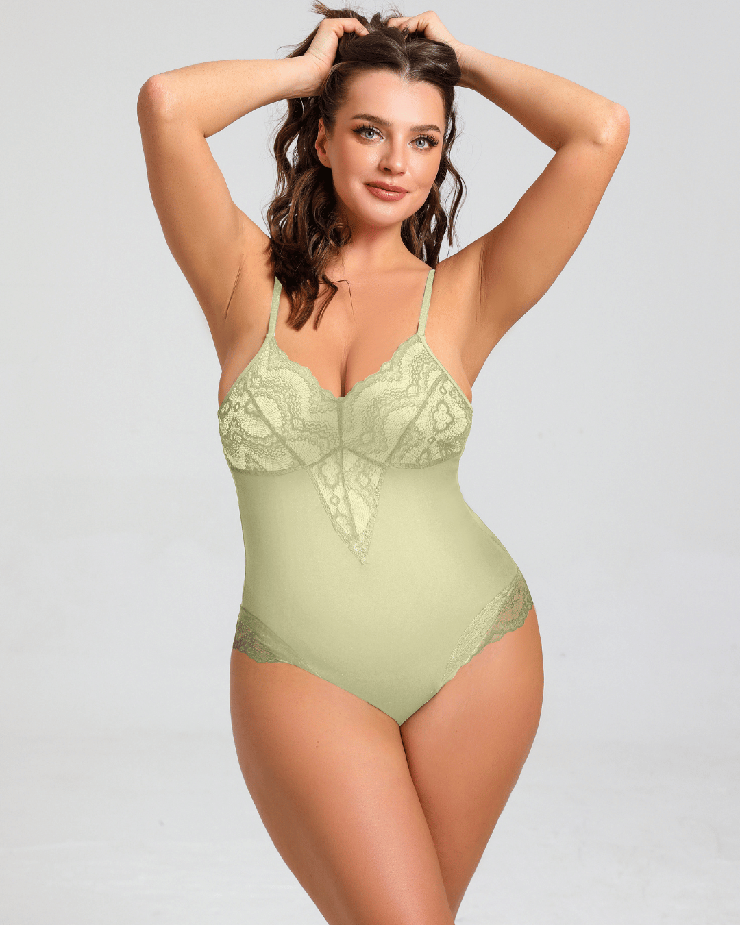 Half Laced Shapewear Bodysuit