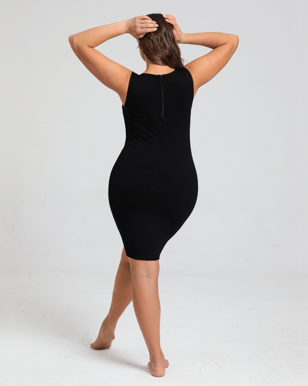 Crew Neck Midi Shapewear Dress
