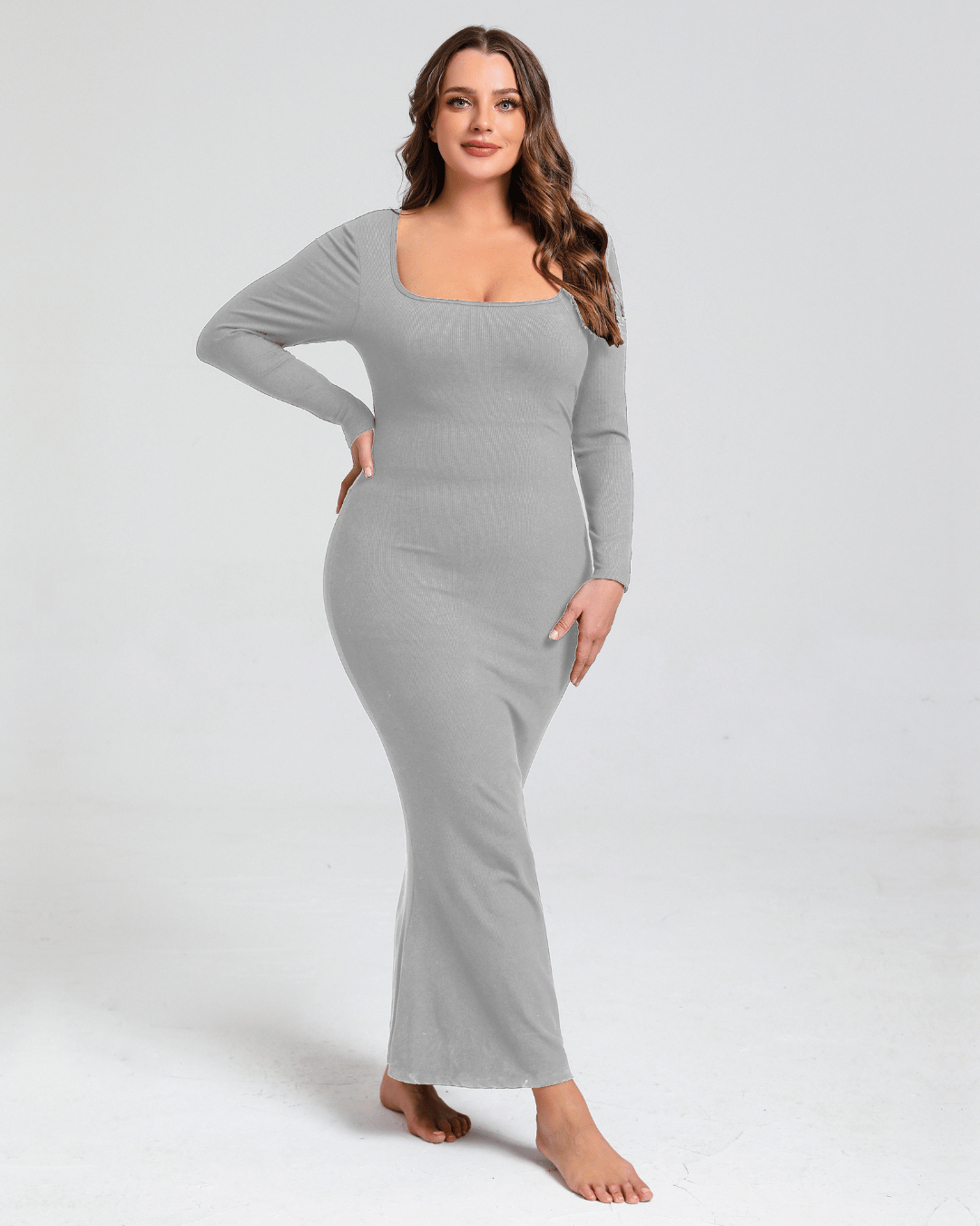 Long Sleeve Maxi Shapewear Dress