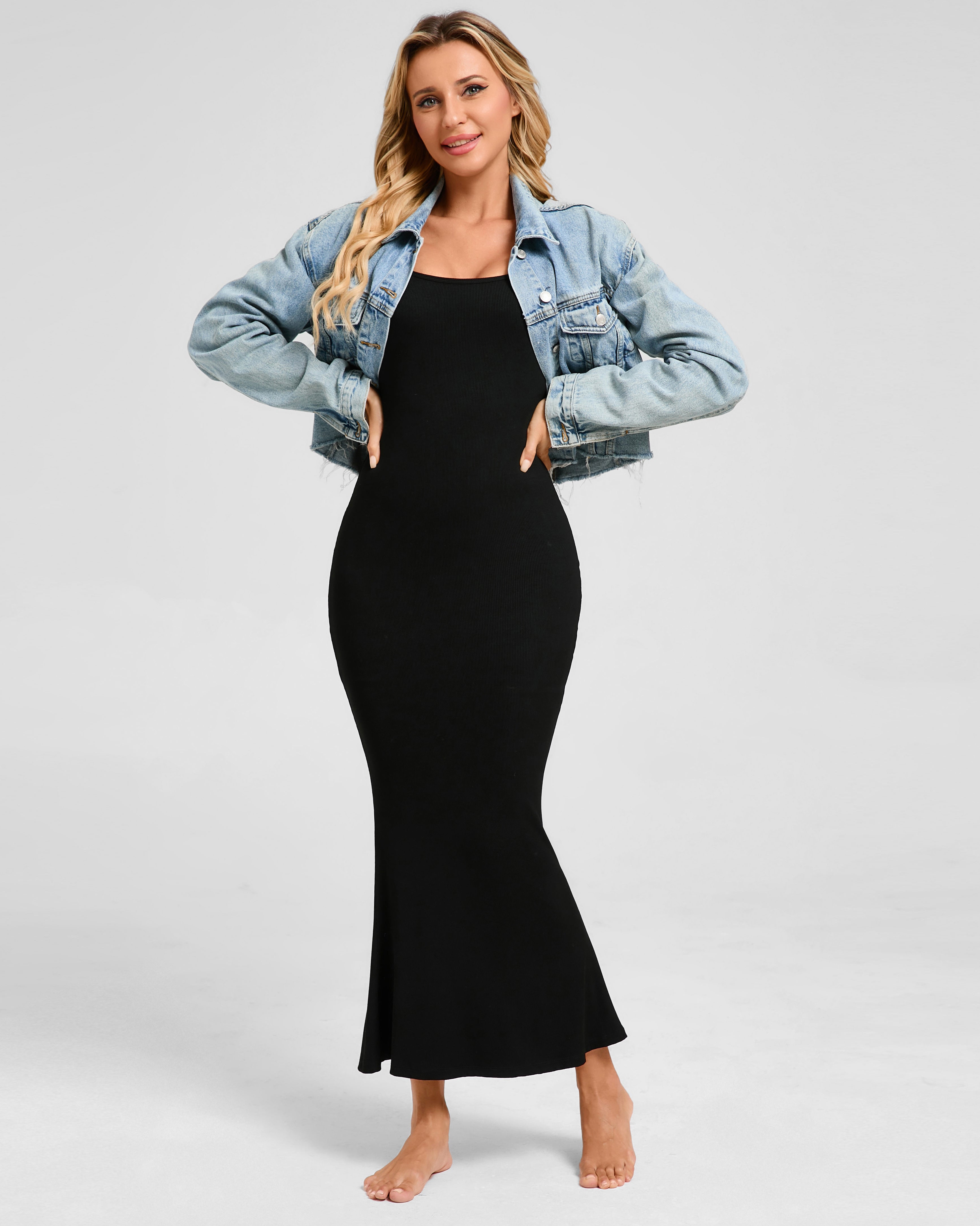 Short Sleeve Maxi Shapewear Dress