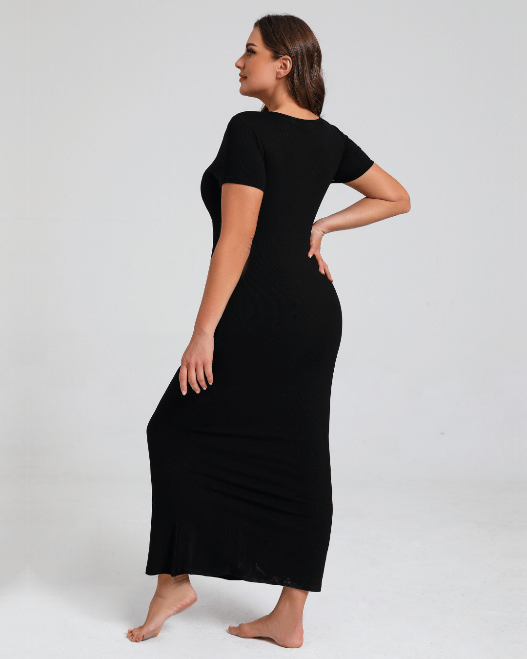 Short Sleeve Maxi Shapewear Dress